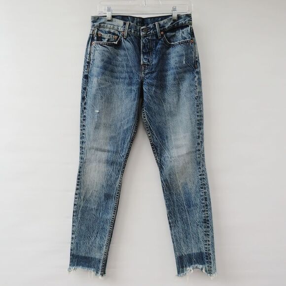 GRLFRND Womens Size 27 Yasmin Joan Button Fly Acid Wash Raw Hem Jeans - Picture 14 of 15